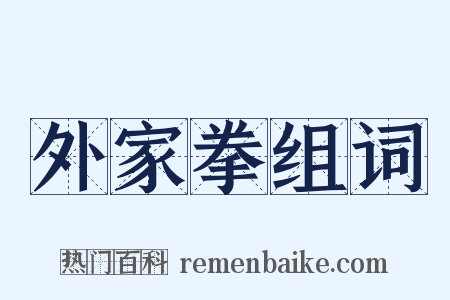 外家拳组词是什么意思的图片